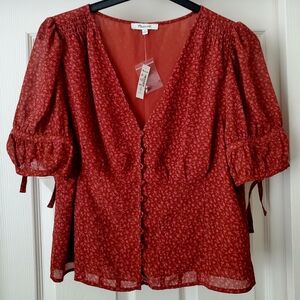 Madewell Floral Top (size 14)